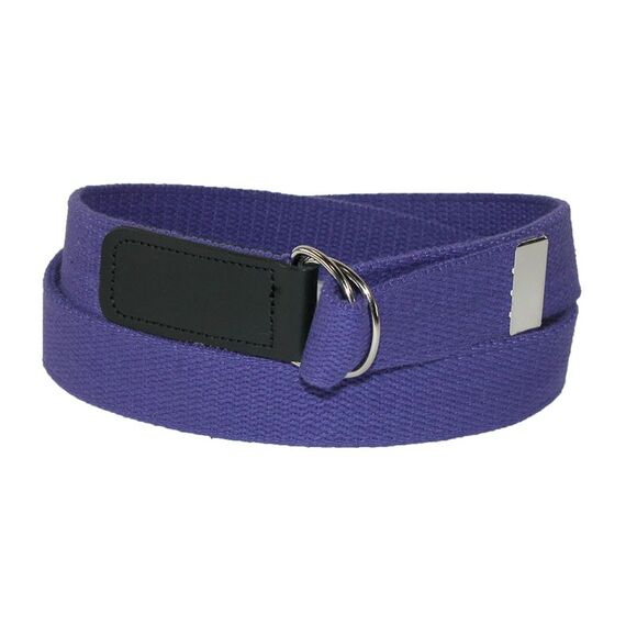 CTM Plus Size Cotton Web Belt with Double D Ring Buckle - Picture 1 of 3
